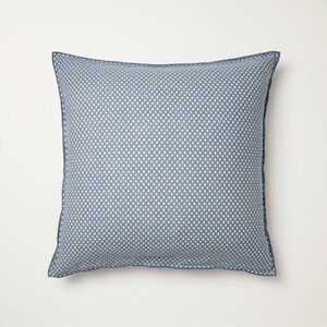 26"x26" Block Pattern Euro Square Reversible Throw Pillow Blue NEW WITH TAGS